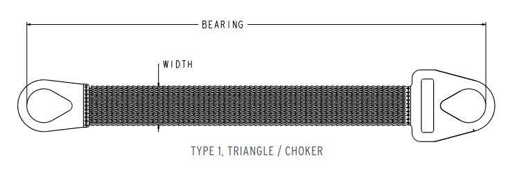 8" Tri-Cho Wire Mesh Sling (WMTC8)