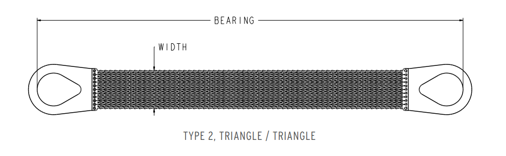 6" Tri-Tri Wire Mesh Sling (WMTT6)