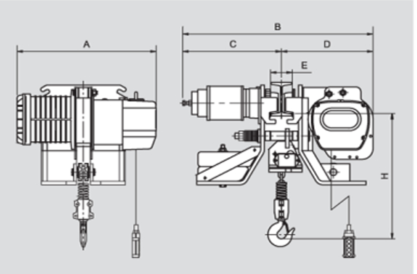 STD Series Electric Chain Hoist 4,400 lbs WLL (YSTD-200)