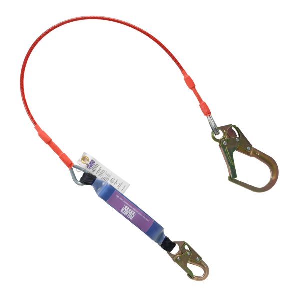 6 FT. LEADING EDGE SINGLE LEG CABLE LANYARD WITH REBAR HOOK