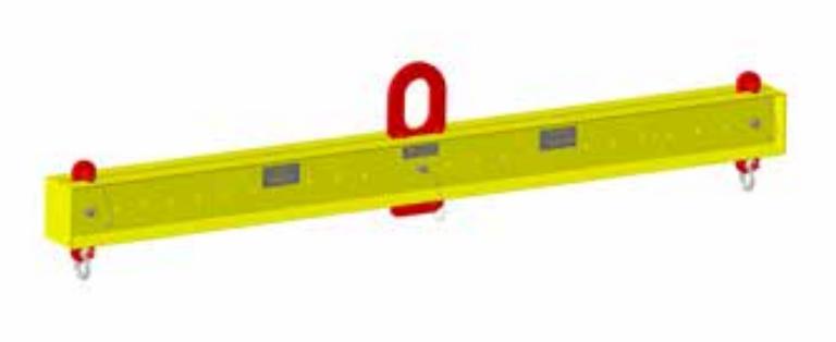 Adjustable Length Lifting Beam with Shackle Bottoms