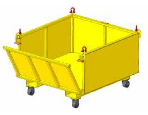Material Basket with Drop Door