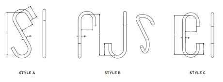 Alloy Steel S-Hooks Style A, B & C