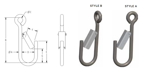 Alloy Steel Latching J-Hooks