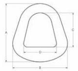 6" ALUMINUM TRIANGLE BREAK STRENGTH 48,500# (11472)