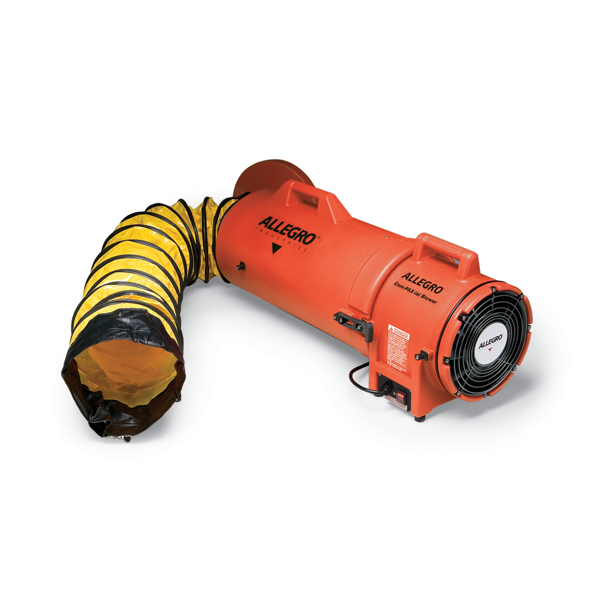 8" Axial AC Plastic Blower w/ Canister & 50’ Ducting, 40 lbs. (220V AC/50 Hz). Does NOT meet CSA C22.2 No. 113 requirements. (9533-50E)