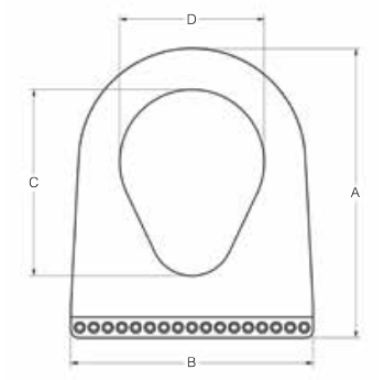 3" WIRE MESH TRIANGLE 3,500# WLL VERTICAL (17925)