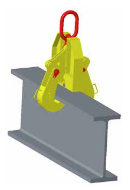 16" MIN TO 24" MAX FLANGE 50,000# INDEXING BEAM GRAB (20051)
