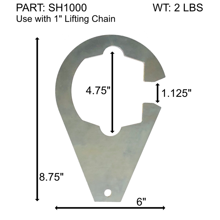 Sling Hook Attachment 1"  (SH1000)