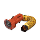 8" Axial AC Blower w/ Canister and 15’ Ducting, 32 lbs. (220V AC/50 Hz). Does NOT meet CSA C22.2 No. 113 requirements. (9514-E)