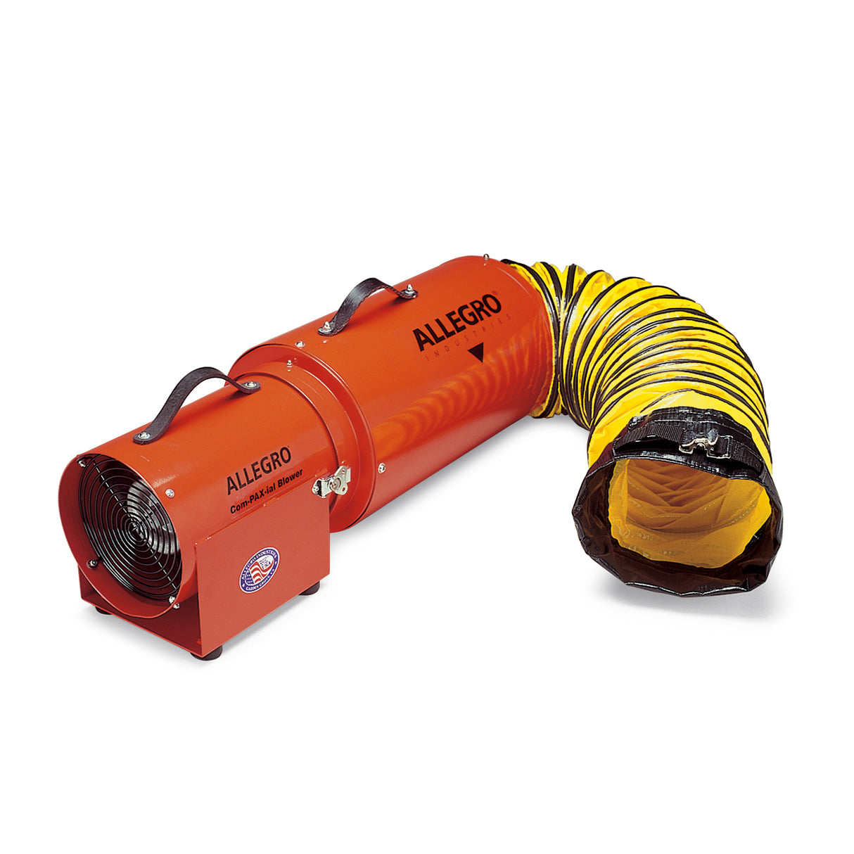 8" Axial AC Metal COM-PAX-IAL Blower w/ Canister and 15’ Ducting, 34 lbs. (9534-15)