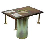 Flush-mount Plated Steel Cast-in Fixed Davit Base (65030CFZ)