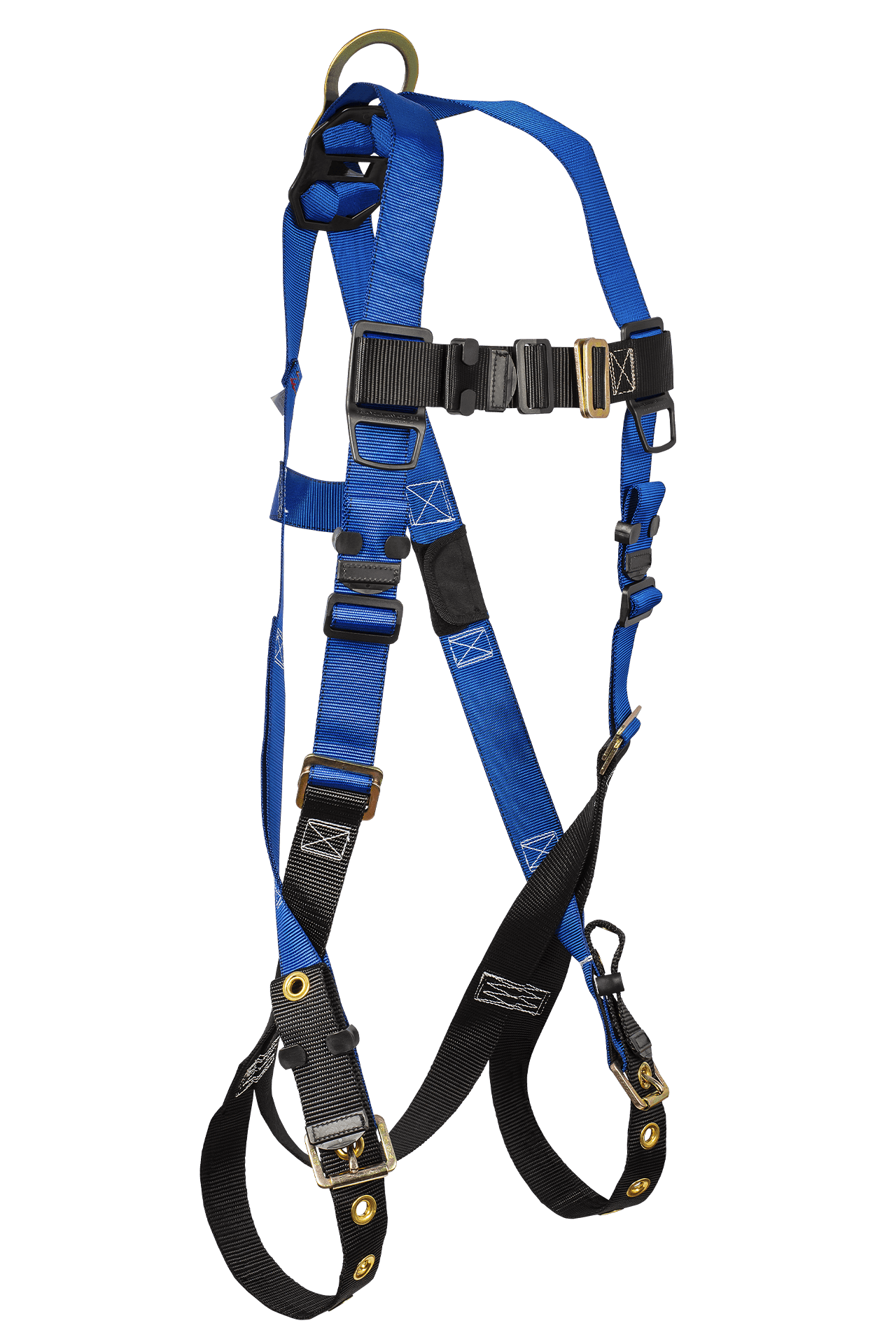 Contractor 1D Standard Non-belted Full Body Harness, Tongue Buckle Leg Adjustment (7016)