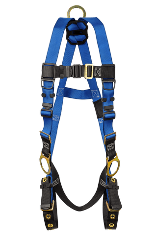 Contractor 3D Standard Non-belted Full Body Harness, Tongue Buckle Leg Adjustment (7018)