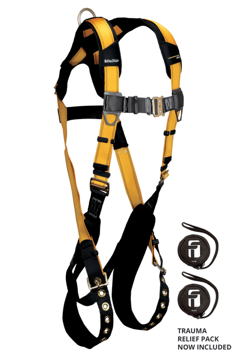 Journeyman Flex® Steel 1D Standard Non-belted Full Body Harness, Tongue Buckle Leg Adjustment (7021)