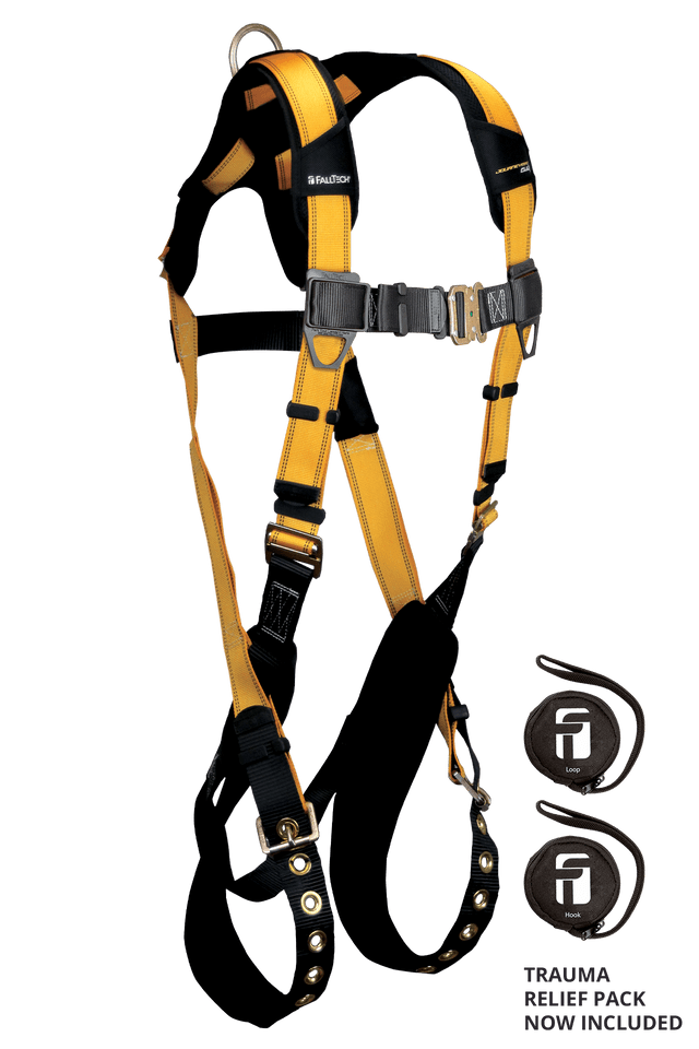 Journeyman Flex® Steel 1D Standard Non-belted Full Body Harness, Tongue Buckle Leg Adjustment (7021)