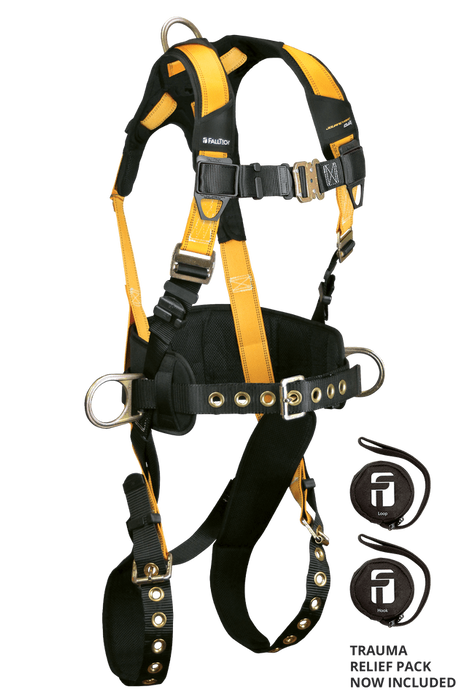 Journeyman Flex® Steel 3D Construction Belted Full Body Harness, Tongue Buckle Leg Adjustment (7035)