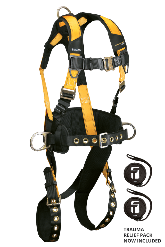 Journeyman Flex® Steel 3D Construction Belted Full Body Harness, Tongue Buckle Leg Adjustment (7035)