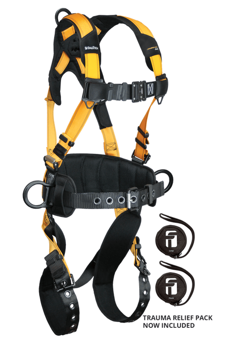 Journeyman Flex® Aluminum 3D Construction Belted Full Body Harness, Tongue Buckle Leg Adjustment (7035B)