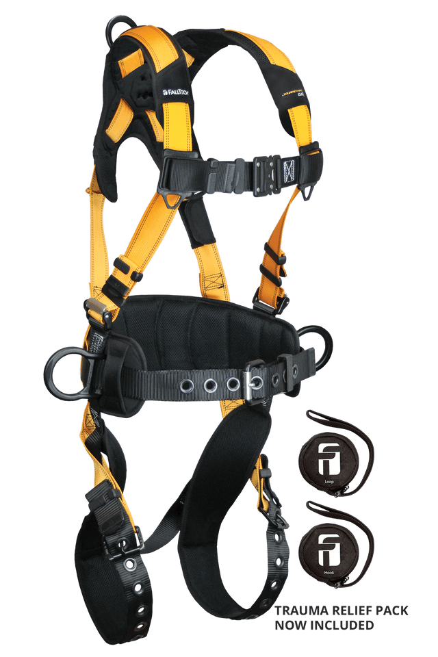 Journeyman Flex® Aluminum 3D Construction Belted Full Body Harness, Tongue Buckle Leg Adjustment (7035B)