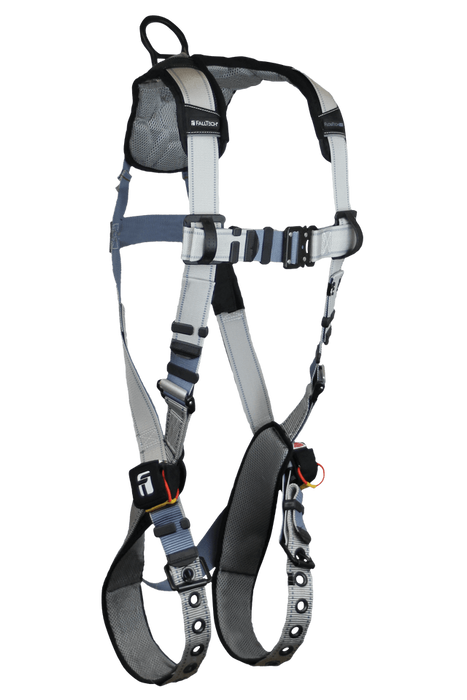 FlowTech LTE® 1D Standard Non-belted Full Body Harness, Tongue Buckle Leg Adjustment, Suspension Trauma Relief System (7086BR)