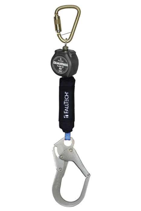 6' DuraTech® Mini Class 1 Personal SRL-P with Steel Rebar Hook, Includes Steel Dorsal Connecting Carabiner (72706SB3)