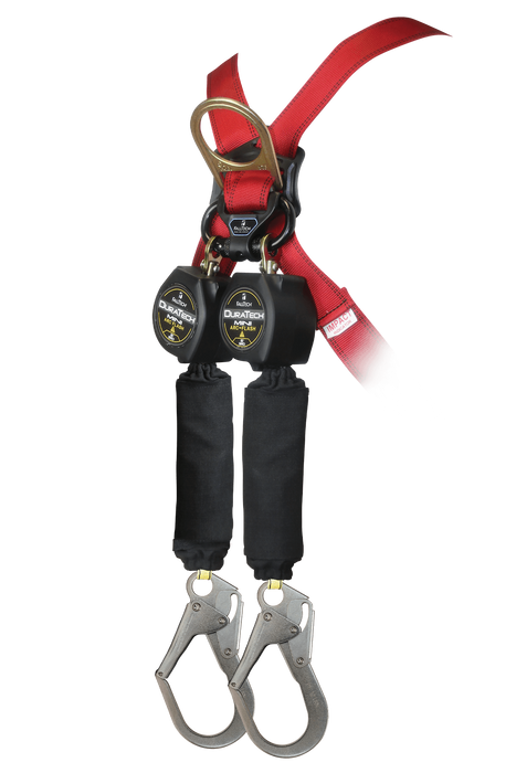 6' Arc Flash DuraTech® Mini Class 1 Personal SRL-P with Steel Rebar Hooks, Includes Steel Dorsal Connecting Carabiner (72906TB3)