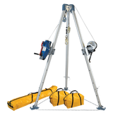 11' Confined Space Tripod System with 60' Galvanized Steel SRL-R and Personnel Winch (7504)