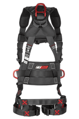 FT-Iron 3D Construction Belted Full Body Harness, Quick Connect Buckle Leg Adjustment (8144QC)