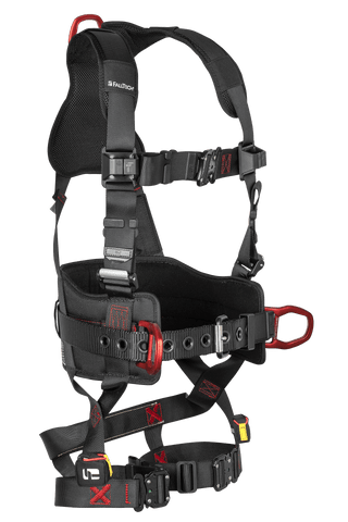 FT-Iron 3D Construction Belted Full Body Harness, Quick Connect Buckle Leg Adjustment (8144QC)