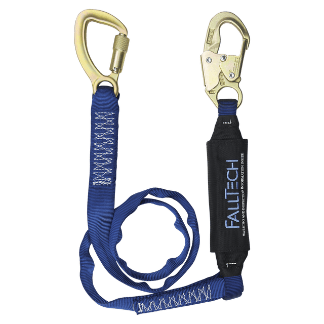 6' WrapTech® Energy Absorbing Lanyard, Single-leg with Steel 5k Tie-back Carabiner (8241)