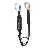 6' Arc Flash Energy Absorbing Lanyard, Single-leg with Aluminum CE Carabiner and Steel 5k Carabiner (82426)