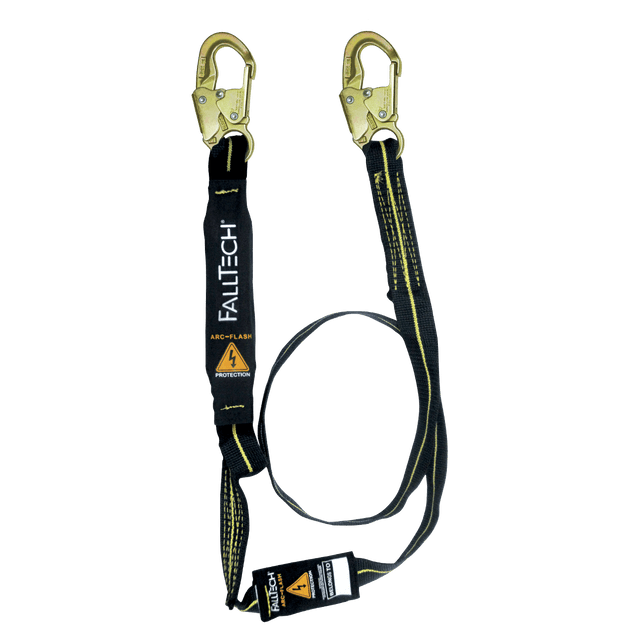 6' Arc Flash Energy Absorbing Lanyard, Single-leg with Steel Snap Hooks (8242AF)