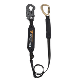 6' Arc Flash Energy Absorbing Lanyard, Single-leg with Dielectric Snap Hook and Steel 5k Carabiner (8242AFD)