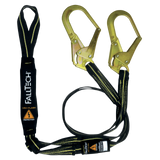 6' Arc Flash Energy Absorbing Lanyard, Double-leg with Choke-loop with Steel Rebar Hooks (8242Y3L)