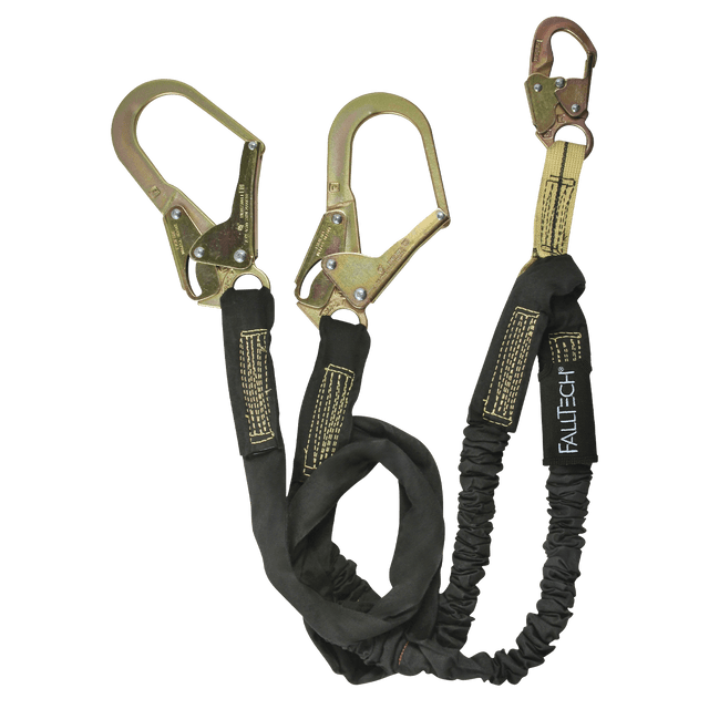 6' WeldTech® Nomex® Energy Absorbing Lanyard, Double-leg with Steel Rebar Hooks (8243Y3)