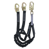 6' Heavyweight® Energy Absorbing Lanyard, Double-leg with Steel Snap Hooks (8246Y)