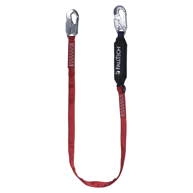 6' Ironman® 12' free fall Energy Absorbing Lanyard, Single-leg with Aluminum Snap Hooks (8247BA)