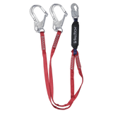 6' Ironman® 12' free fall Energy Absorbing Lanyard, Double-leg with Aluminum Connectors (8247BY3A)