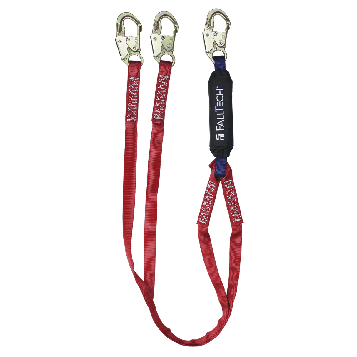6' Ironman® 12' free fall Energy Absorbing Lanyard, Double-leg with Steel Snap Hooks (8247BY)