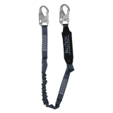 4½' to 6' ViewPack® Elastic Energy Absorbing Lanyard, Single-leg with Steel Snap Hooks (8256EL)