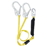 6' Soft Pack FT Basic® Energy Absorbing Lanyard, Double-leg with Steel Connectors (8256LTY3)