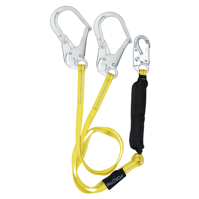 6' Soft Pack FT Basic® Energy Absorbing Lanyard, Double-leg with Steel Connectors (8256LTY3)