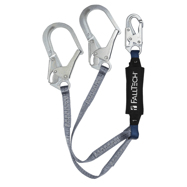 4' ViewPack® Energy Absorbing Lanyard, Double-leg with Steel Connectors (8260734)