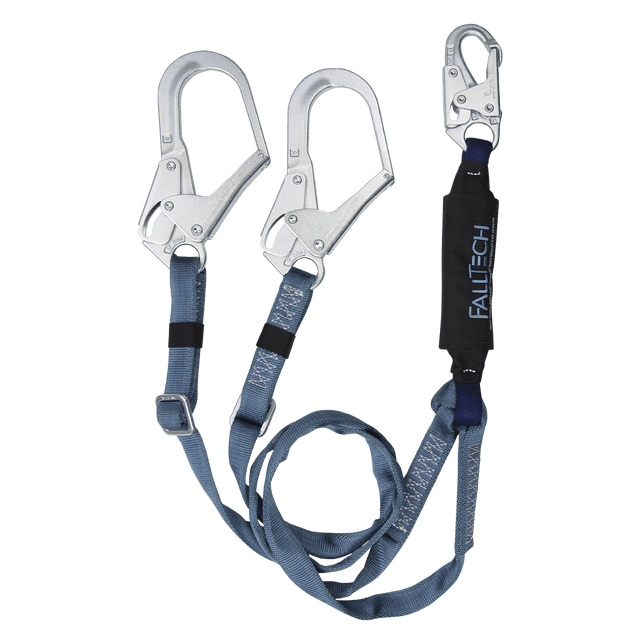 6' ViewPack® Adjustable Energy Absorbing Lanyard, Double-leg with Steel Connectors (826073ADJ)