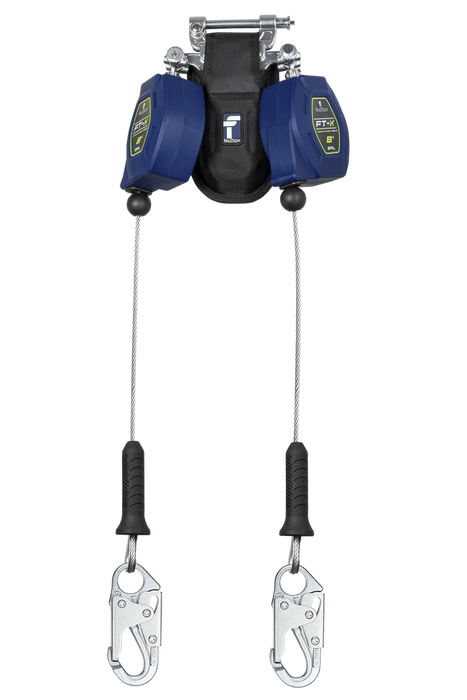 8' FT-X™ Cable Class 2 Leading Edge Personal SRL-P, Twin-leg with Steel Snap Hooks with SpeedLink™ (82808TP1)