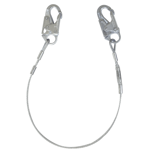 4' Cable Restraint Lanyard, Fixed-length with Steel Snap Hooks (83064)