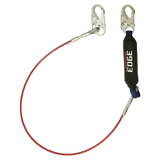 6' Leading Edge Cable Energy Absorbing Lanyard, Single-leg with Steel Snap Hooks (8354LE)