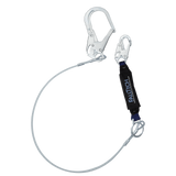 6' ViewPack® Coated Cable Energy Absorbing Lanyard, Single-leg with Steel Connectors (83573)