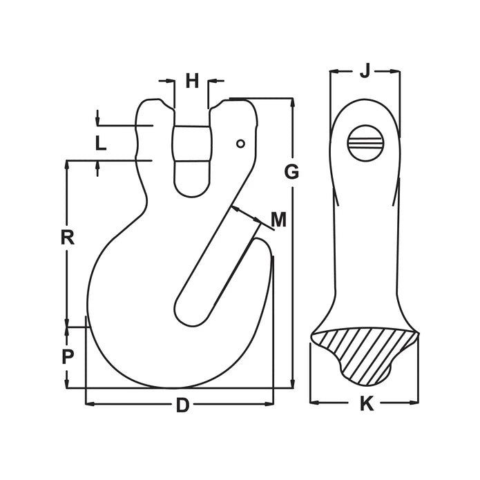 1/2" Clevis Grab Hook Grade 100